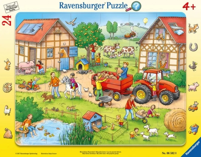 Dziecięce puzzle w ramce 24 elementy Moja mała farma Ravensburger