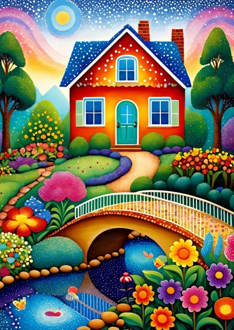 Enjoy Puzzle kolorowy dom – 1000 elementów