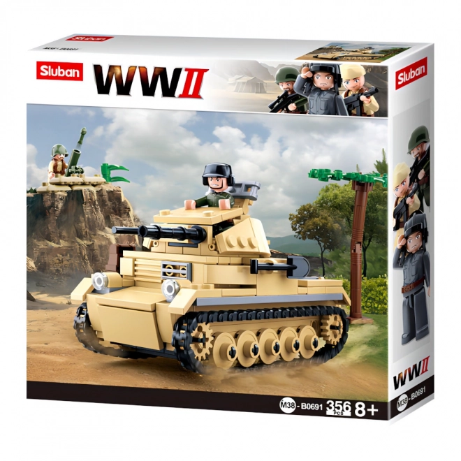Sluban WWII M38-B0691 Niemiecki czołg Panzer II