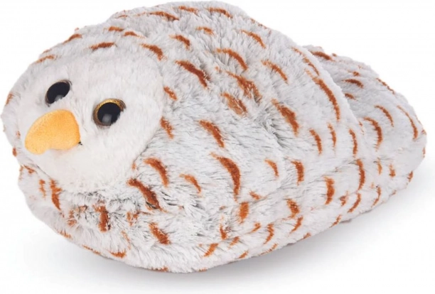 Cozy Noxxiez śnieżna sowa – ogrzewający pluszowy pantofel