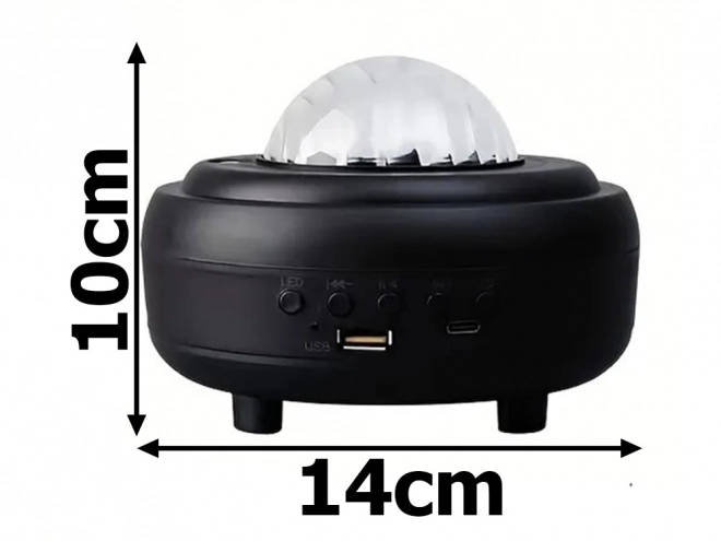 Nocny projektor świetlny aurora z głośnikiem bluetooth