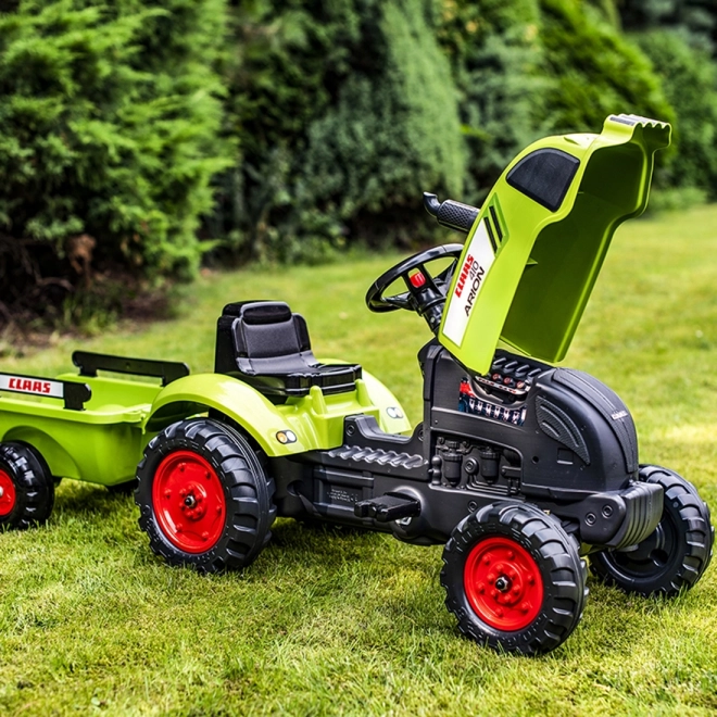 Traktor pedałowy Claas Arion 410 z przyczepką