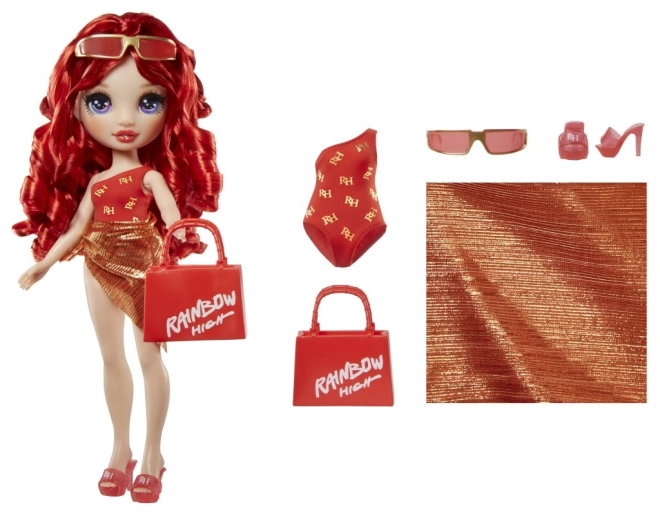 Modny czerwony outfit