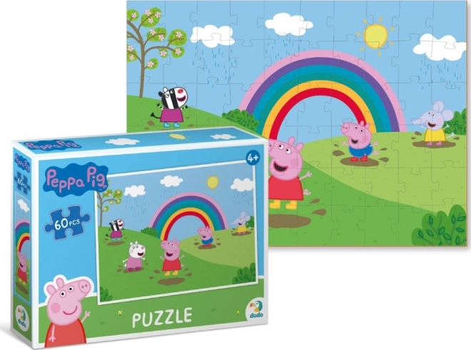 Puzzle Świnka Peppa Tęczowe Radości