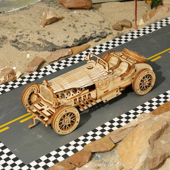 Wyścigowy samochód U-9 Grand Prix - 3D drewniane puzzle