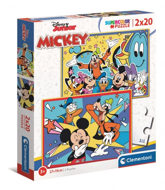 Clementoni puzzle Myszka Mickey i przyjaciele 2x20 elementów