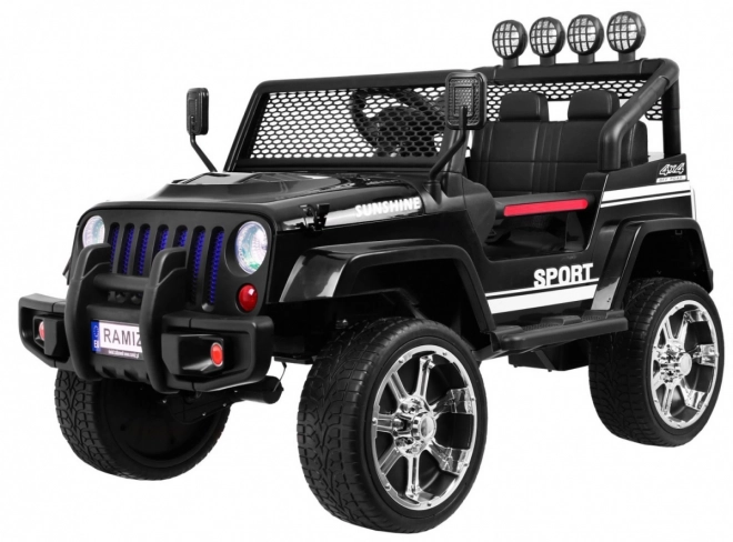 Dziecięcy elektryczny samochód Raptor Drifter czarny z pilotem i napędem 4x4