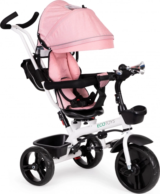 ECOTOYS Trójkołowy wózek sportowy - różowy