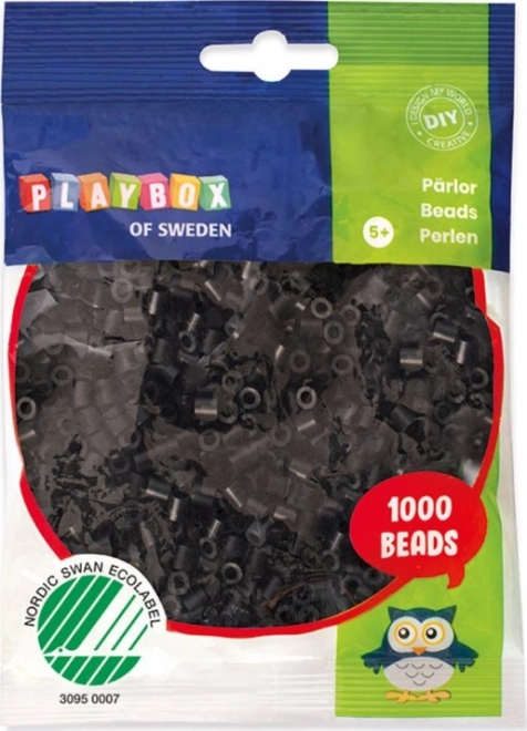 PLAYBOX Koraliki do naprasowywania - czarne 1000 szt.