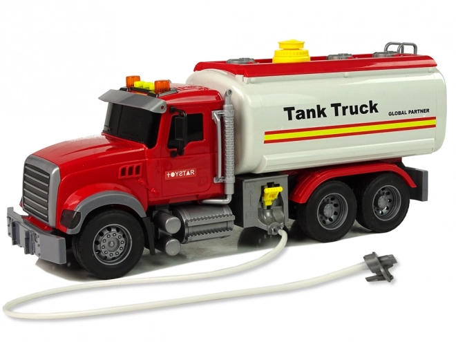 Biały cysterna Truck Dźwięki Światła