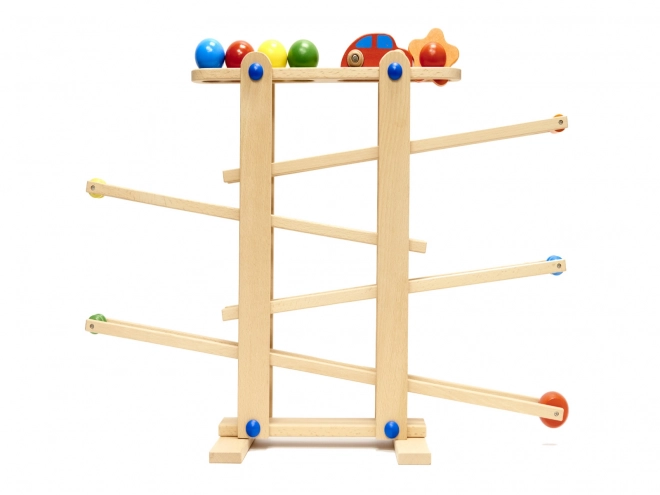 Drewniany tor kulkowy Montessori XXL