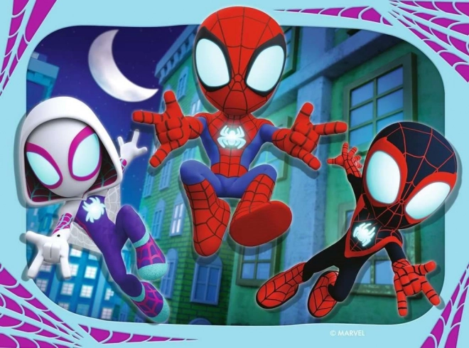 Puzzle RAVENSBURGER Spidey i jego niesamowici przyjaciele 4w1