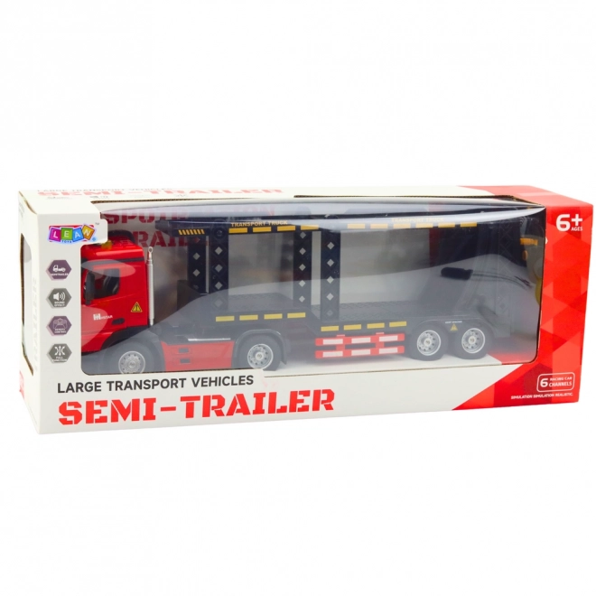 Zdalnie sterowany czerwony transportowy pojazd RC 2.4G 6CH