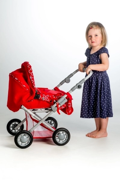 Wózek Magda 3 w 1 42x65x68cm dla lalek