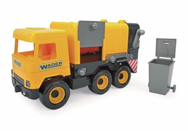 Żółty śmieciarka 42 cm Middle Truck w pudełku