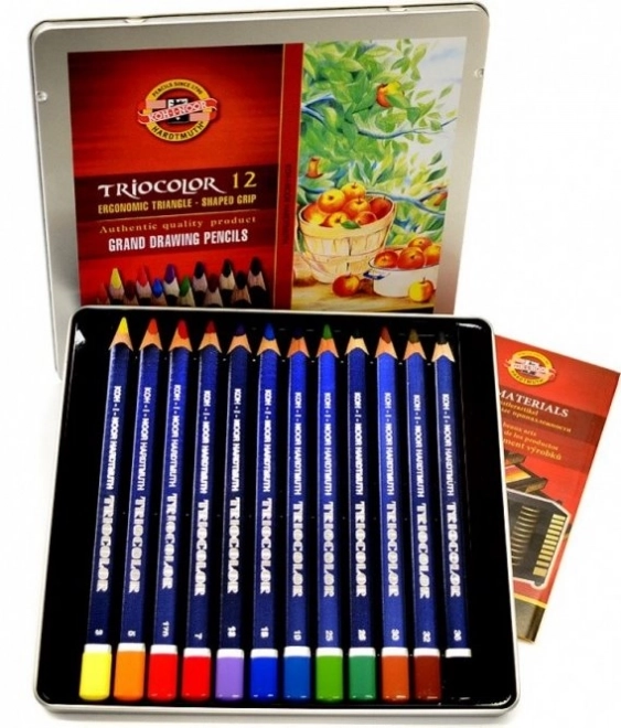Koh-I-Noor Trójkątne kredki Triocolor 12 szt.