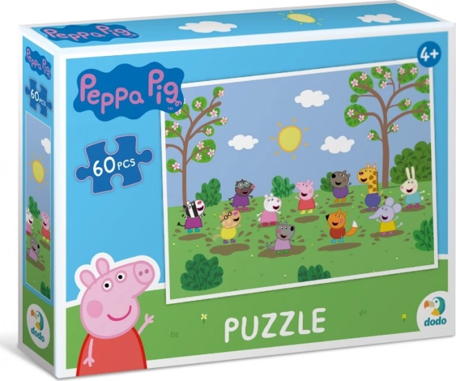 Puzzle ŚWINKA PEPPA – zabawa na słoneczku, 60 elementów
