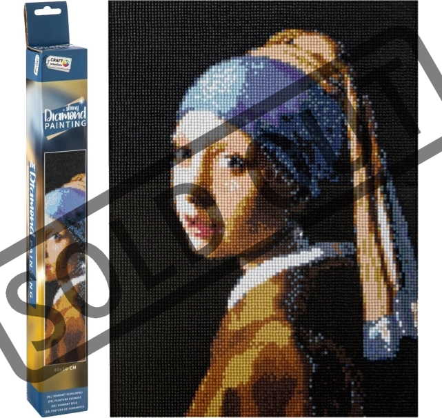 Diamentowe malowanie GRAFIX – Dziewczyna z perłą 40 × 50 cm