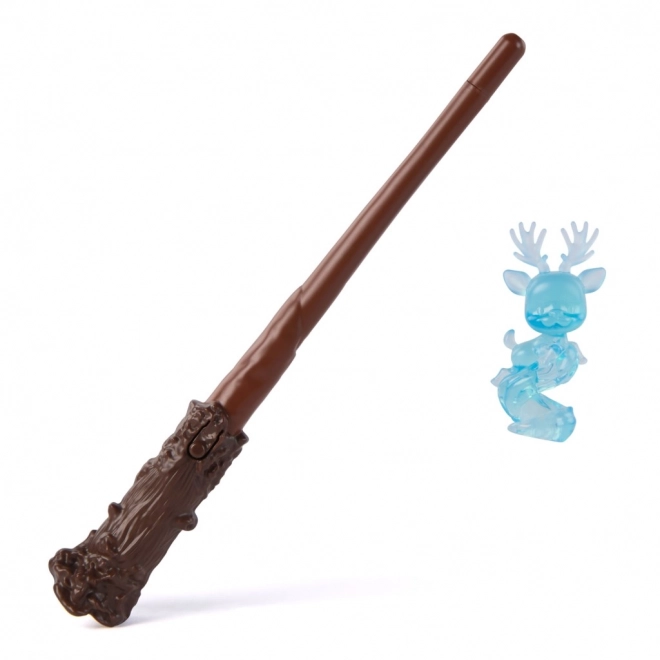 Różdżka czarodziejska Harry Potter ze świecącym Patronusem