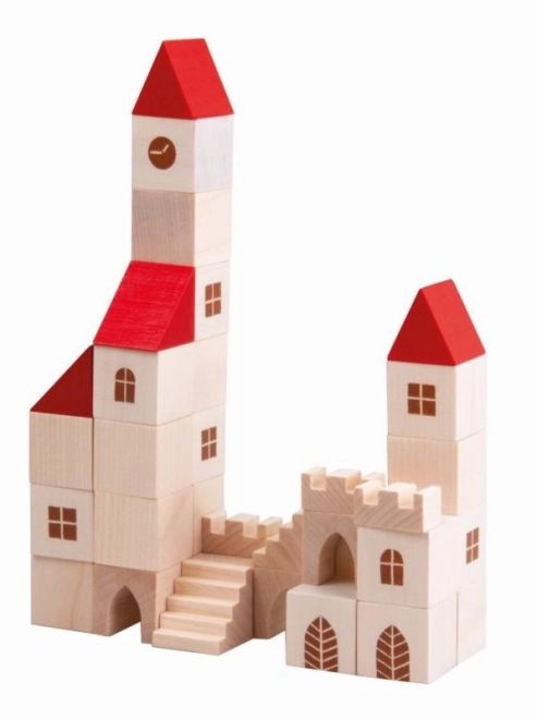 Drewniana układanka miasteczko 100 szt.