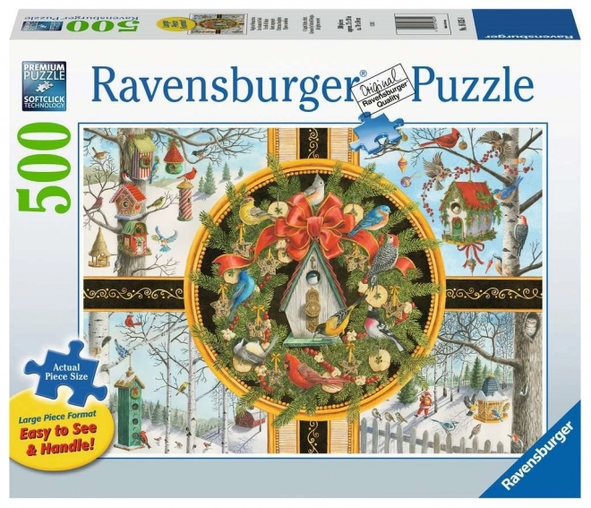 Puzzle Ravensburger Świąteczne śpiewające ptaki XXL 500 elementów
