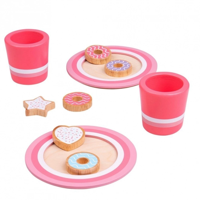 Bigjigs Toys Zestaw z ciastkami i mlekiem