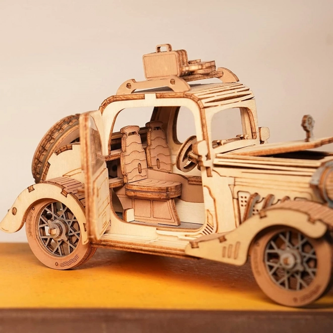 Samochód Vintage - nowoczesne 3D drewniane puzzle