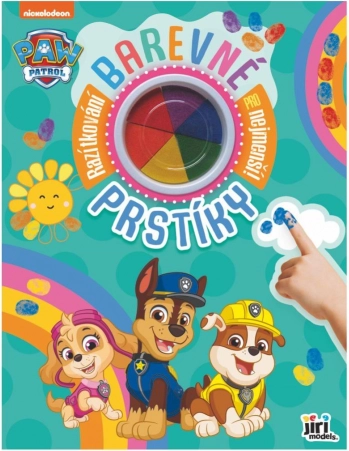 Zeszyt kolorowe paluszki PSI PATROL z farbami do malowania palcami 23 × 30 cm