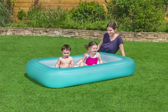 BESTWAY Prostokątny Dziecięcy Basen Nadmuchiwany 2+ 165x104x25cm + nadmuchiwana podłoga