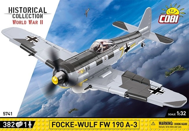 Zestaw klocków Historyczna Kolekcja WWII Focke-Wulf FW 190 A-3 382 klocków