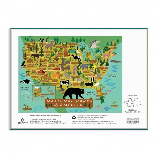 Puzzle GALISON Amerykańskie Parki Narodowe 1000 elementów