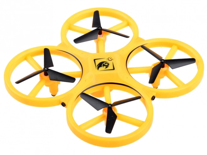 Dron sterowany gestami ręki + pilotowanie zdalne Kwadrokopter RC0573 – Żółta