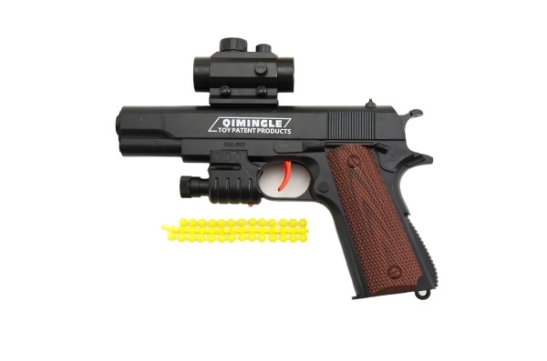 Plastikowy pistolet na miękkie kulki - 20 cm