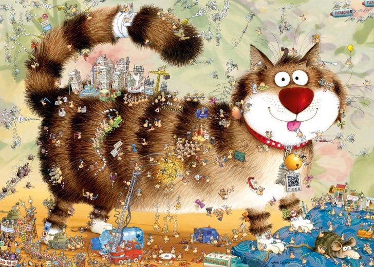 Puzzle Na kocie 1000 elementów HEYE