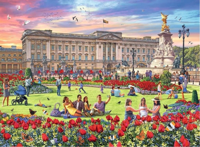 Puzzle Ravensburger Królewskie rezydencje Wielkiej Brytanii 4x500 elementów