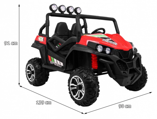 Dziecięcy samochód elektryczny 4x4 z tapicerką, MP3 i efektami świetlnymi