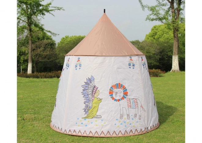 Indiański namiot dla dzieci Beige 125 cm