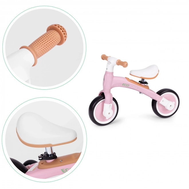 Rowerek balansowy z pedałami - treningowe boczne kółka 3w1 ECOTOYS