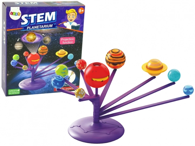Zestaw edukacyjny ruchome planetarium do malowania