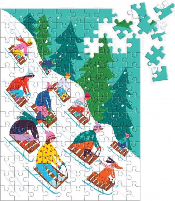 Mini Puzzle Sanki - 100 elementów