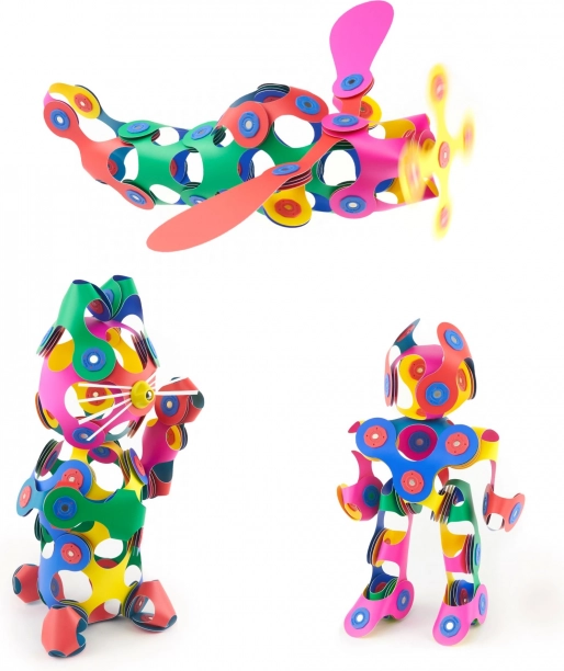 Magnetyczne klocki Clixo Super Rainbow, 60 sztuk