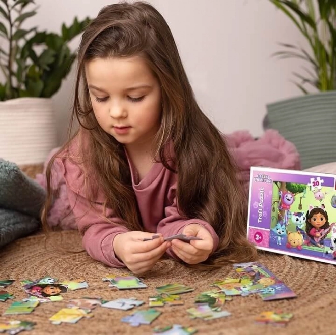 Puzzle 30 kawałków Gabi i jej uroczy domek, Domek Kota Gabi