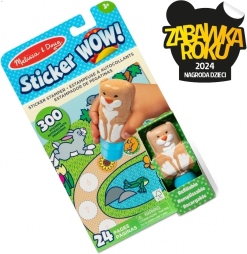 Naklejka WOW! Króliczek z pieczątkami
