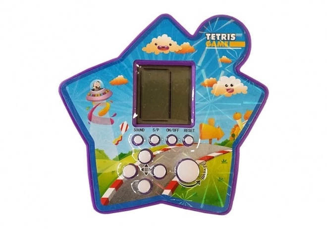 Elektroniczna gra kieszonkowa Tetris gwiazda fioletowa