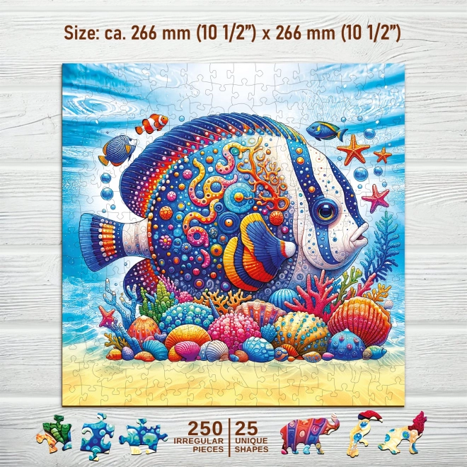 Drewniane puzzle Egzotyczna ryba 250 elementów