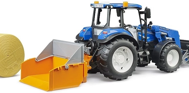 Bruder Traktor New Holland T5.120 z ładowaczem czołowym i przyczepą