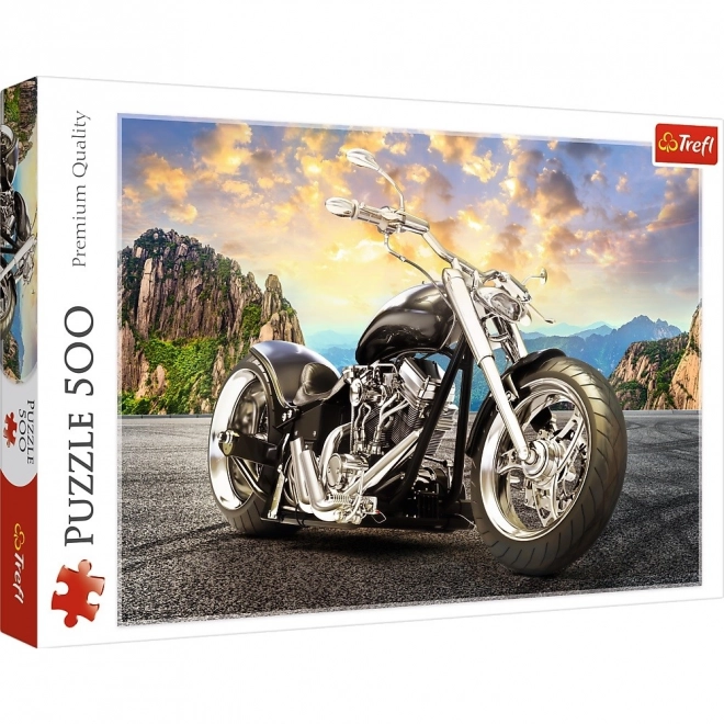 Puzzle 500 kawałków czarny motocykl