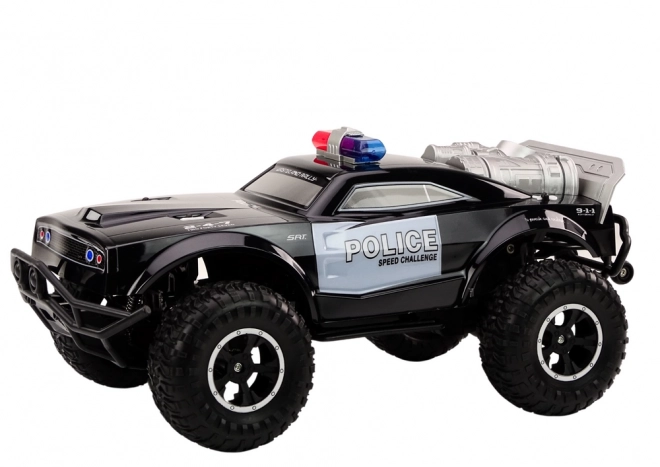 Zdalnie sterowane terenowe policyjne auto RC 1:8