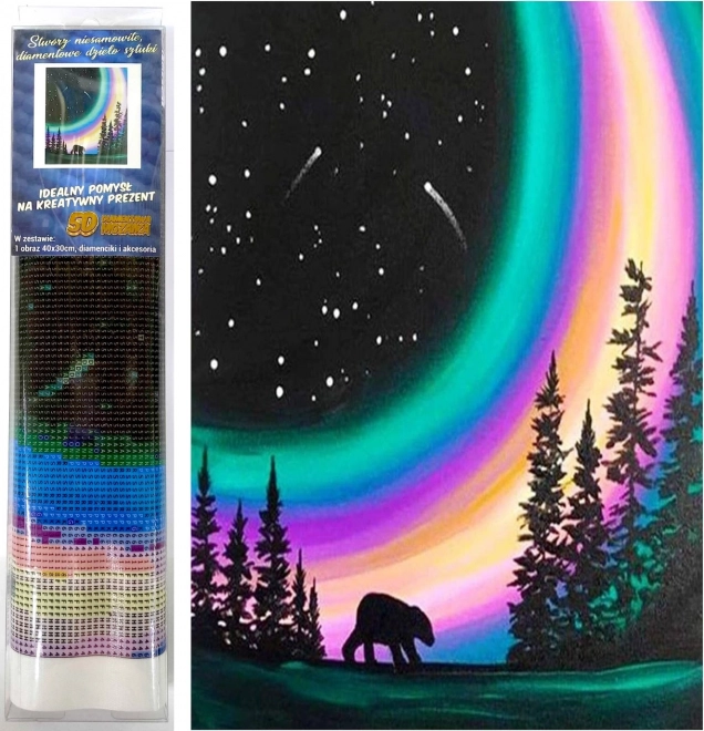Diamentowe malowanie Polarna noc 30 × 40 cm NORIMPEX