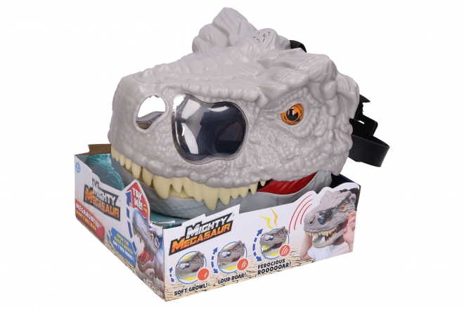 Maska na głowę dinozaur z efektami 28 cm